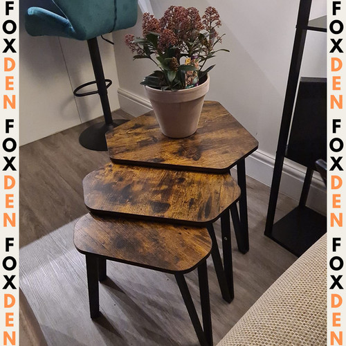 Rustic nesting coffee - rustic, table