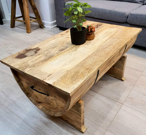 Rustic coffee table solid wood - coffee,