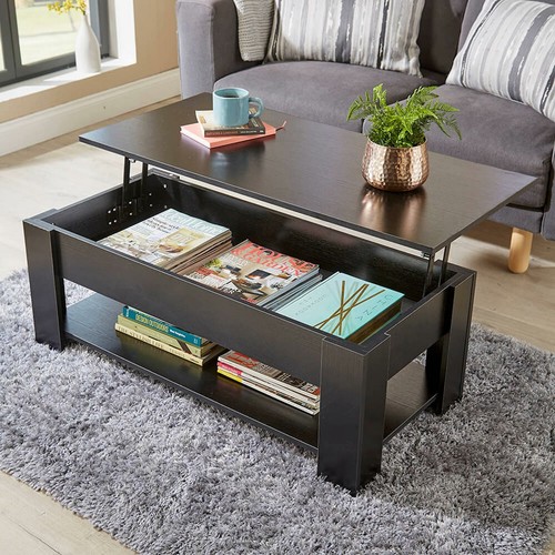 Wooden coffee table - wooden, lift
