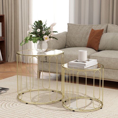 Round coffee table set 2 - set, of