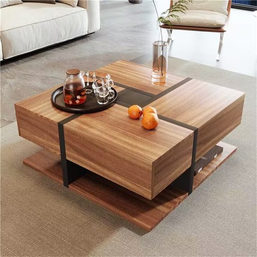 Coffee table with drawers - table,